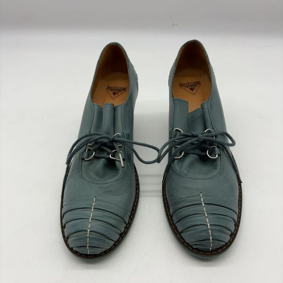John Fluevog Shoes - John Fluevog Lace-upruched Toe Leather Heel